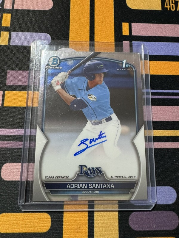2023 Bowman Draft Autographs Adrian Santana Auto Tampa Bay Rays #CDA-AS