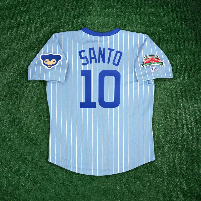 Ron Santo Chicago Cubs Men’s 1970’s Wrigley 100th Blue Away Cooperstown Jersey