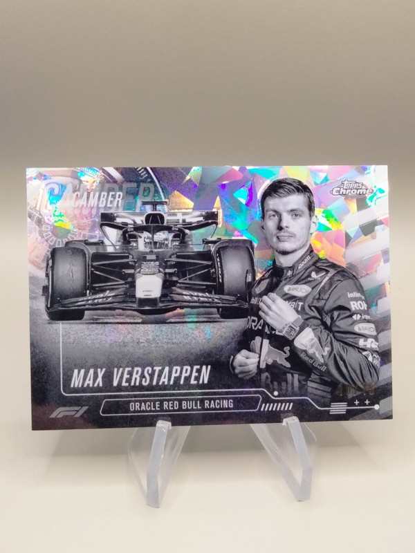 2024 Topps Chrome Sapphire F1 Max Verstappen Camber Black & White /15 #CAM-1