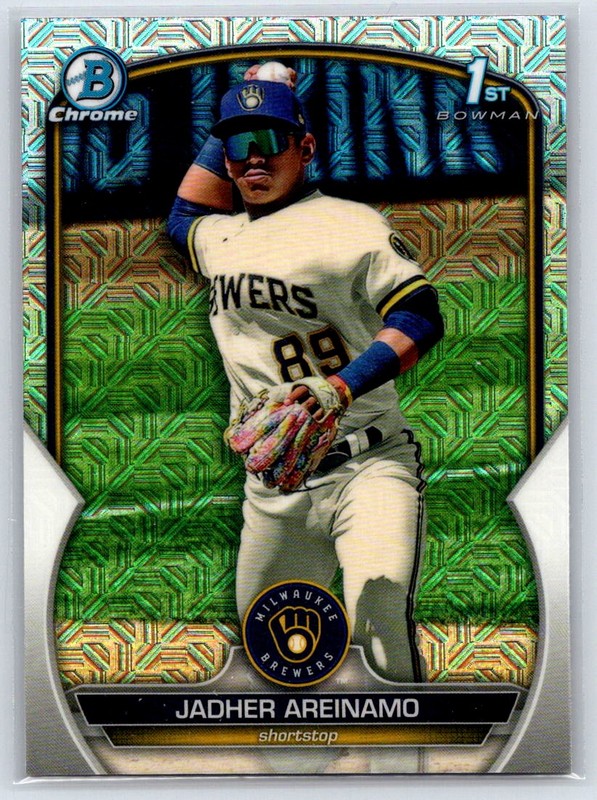 2023 Bowman Chrome Jadher Areinamo #BCP-206 Prospects Mojo Milwaukee Brewers
