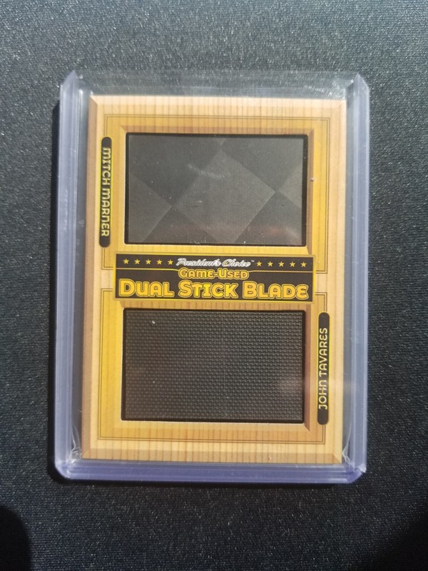 Mitch Marner John Tavares dual stick blade /5 Presidents Choice Stick Rack 