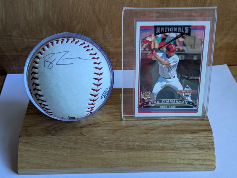 Ryan Zimmerman Luis Garcia Jr Signed Autographed Baseball Washington Nationals