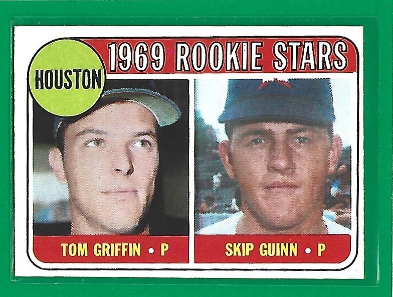 1969 Topps – High # Tom Griffin, Skip Guinn #614 (RC) Houston Astros