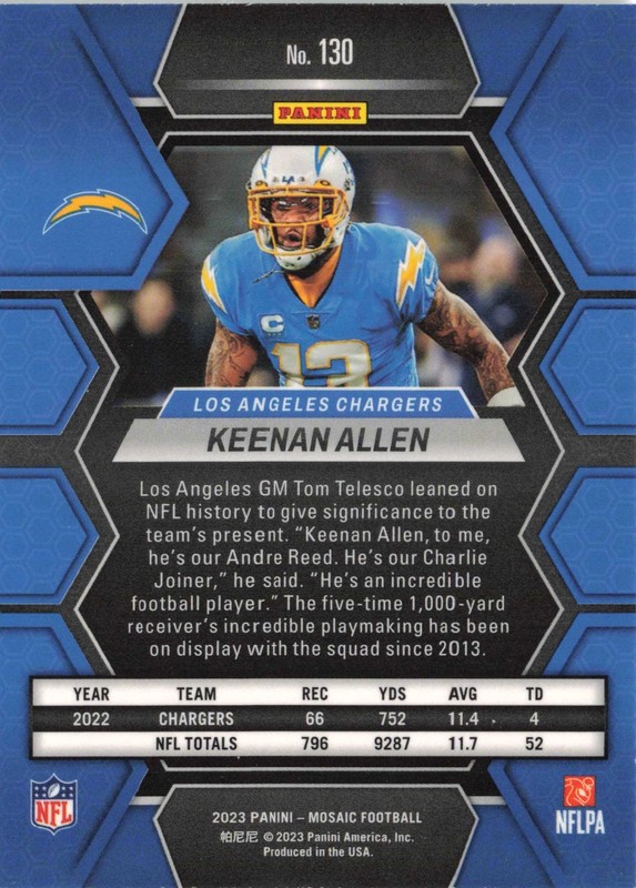 2023 Panini Mosaic - Keenan Allen gallery