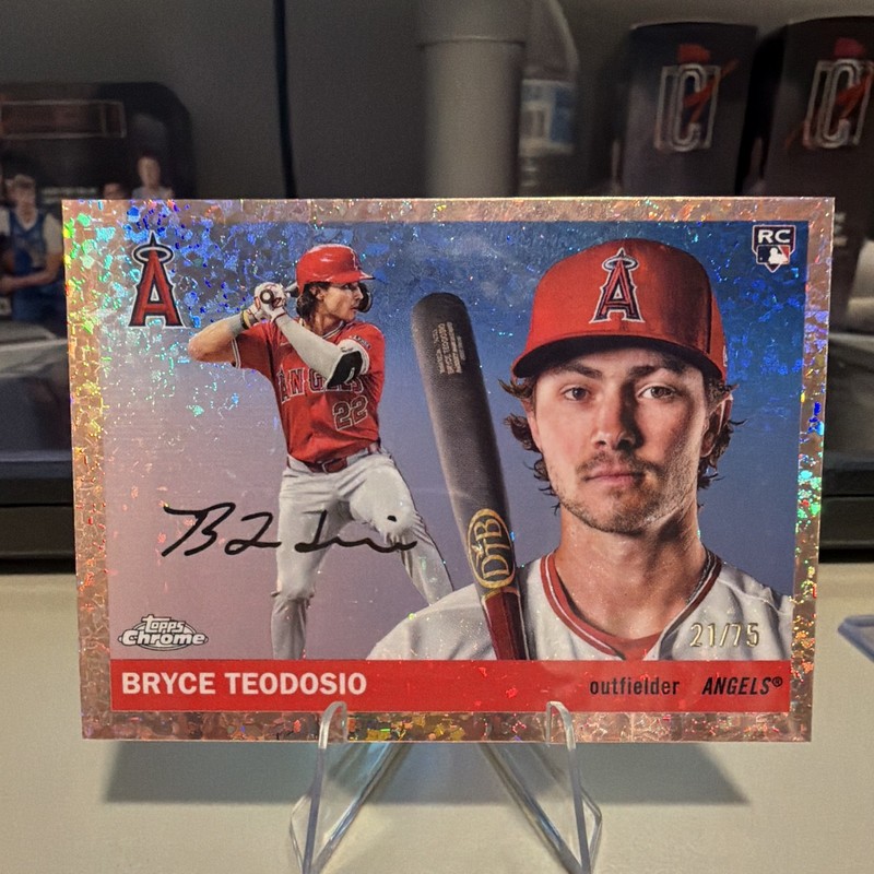 2025 Topps Chrome Platinum Bryce Teodosio Rookie #286 Angels 21/75 SP