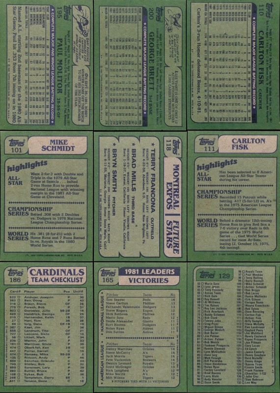 1982 Topps Baseball Complete Your Set #101-200 You Pick! gallery