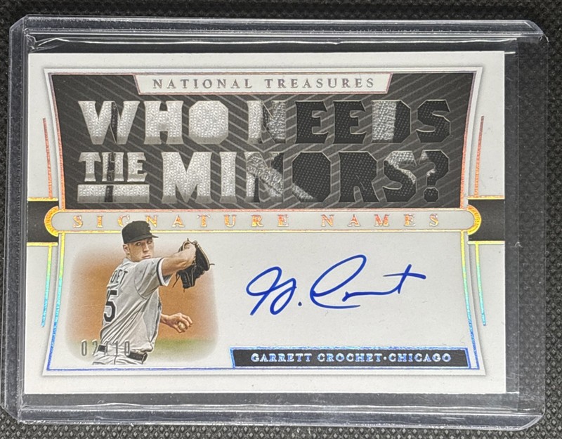 2021 Panini National Treasures Garrett Crochet Signature Names Auto #SNA-GC /10