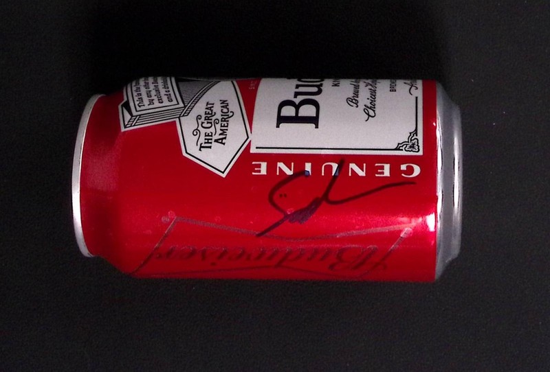 Sandman Signed Empty Budweiser Beer Can BAS COA ECW Original Hardcore Hak WCW 00