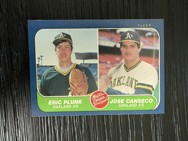 1986 Fleer #649 A’s Jose Canseco ROOKIE MT