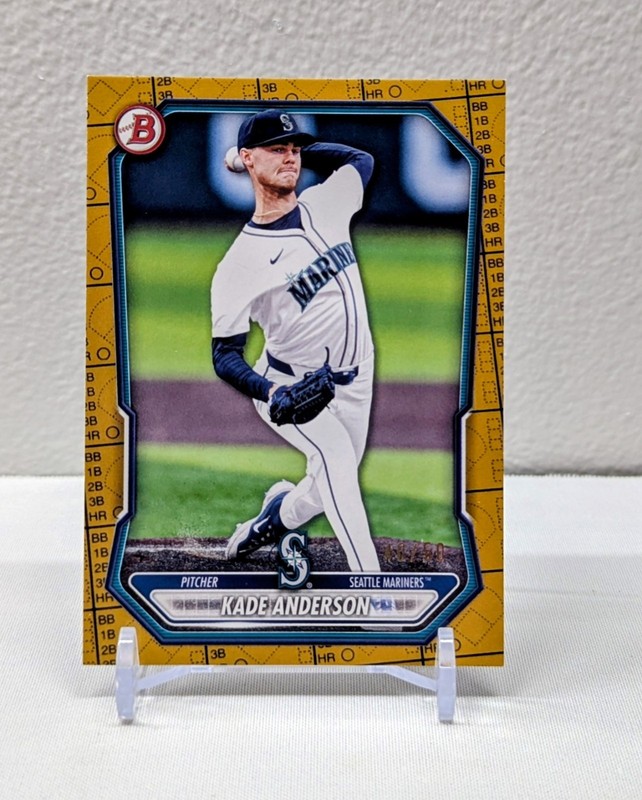 2026 Bowman Kade Anderson Gold Pattern Parallel /50 #BP-19 Mariners Prospect