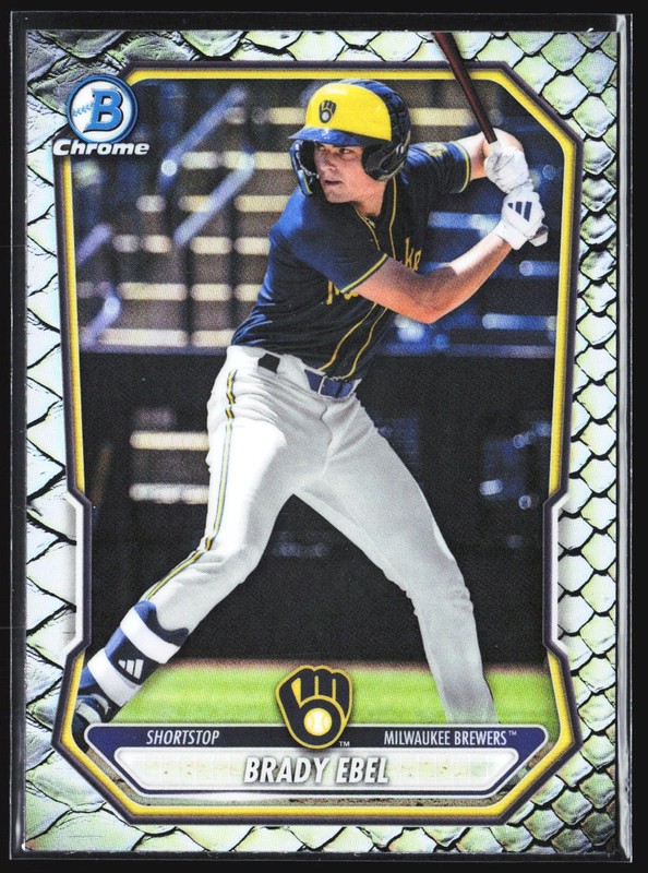 2026 Bowman #BCP-142 Brady Ebel Chrome Prospects Reptilian Refractor