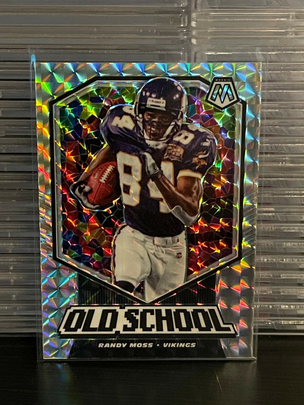 2020 Panini Mosaic Old School Silver Randy Moss #OS14 Minnesota Vikings