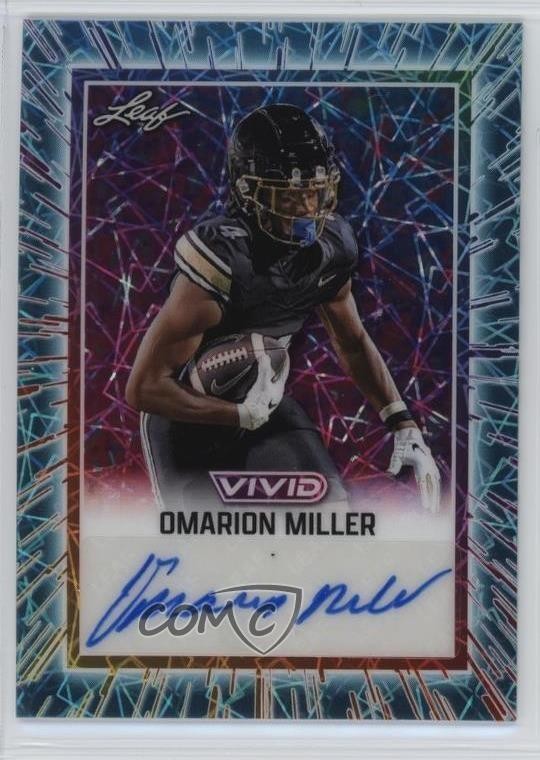 2025 Leaf Vivid Teal Laser 2/10 Omarion Miller #BA-OM1 Auto 1h1