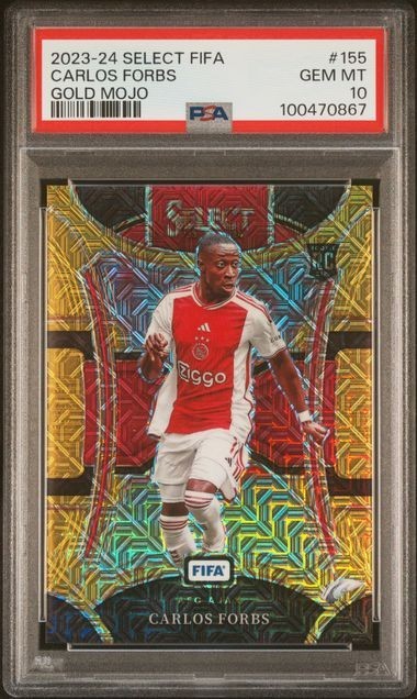 2023 Panini Select Soccer Carlos Forbs Rookie Gold Mojo 01/10 #155 PSA 10