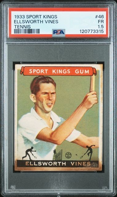 Ellsworth Vines 1933 Goudey Sport Kings #46 “Tennis” – PSA 1.5 – Freshly Graded