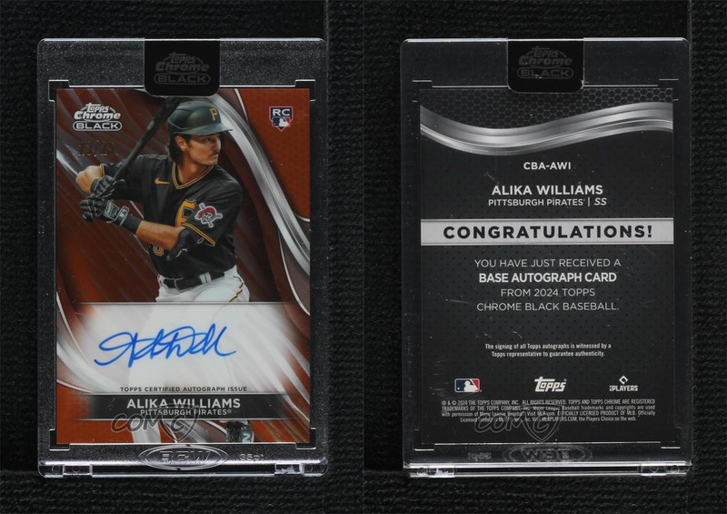2024 Topps Chrome Black Orange Refractor /25 Alika Williams #CBA-AWI Auto 4f5 gallery