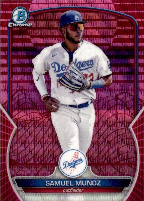 2023 Bowman Chrome Pink Samuel Munoz 38/199 Los Angeles Dodgers #BCP182 Parallel