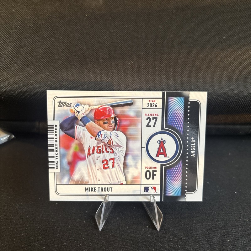 Topps 2026 Big Ticket Player Admit One Mike Trout BTP-1 Angels Baseball Card