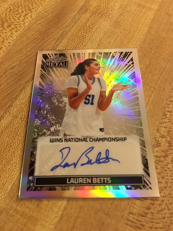 2026 LEAF TRADING CARDS LAUREN BETTS UCLA NATIONAL CHAMPIONSHIP AUTOGRAPH 83/98