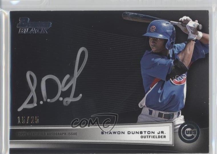 2012 Bowman Black Collection 15/25 Shawon Dunston Jr #BBC-SDJ Auto fm0