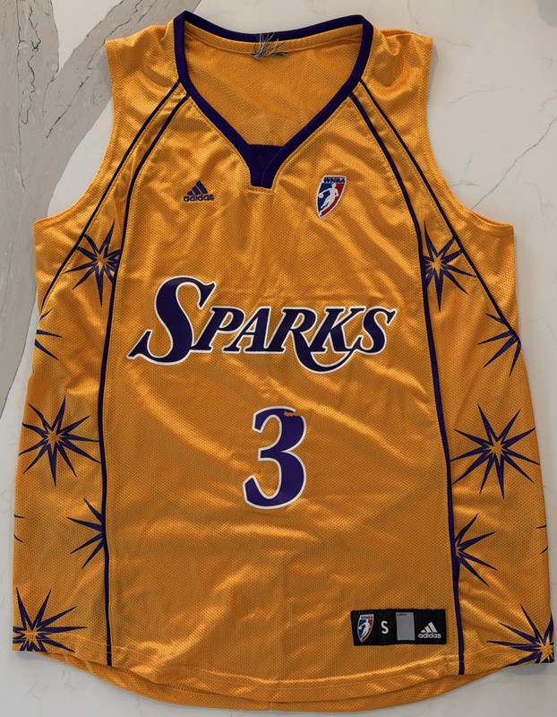 Y2K 2008 Adidas WNBA Los Angeles Sparks Candace Parker Jersey Size Small gallery