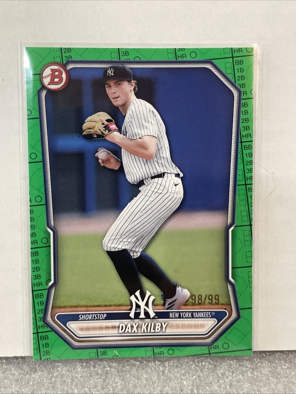 2026 Bowman DAX KILBY Green Pattern /99 #BP-78 New York Yankees