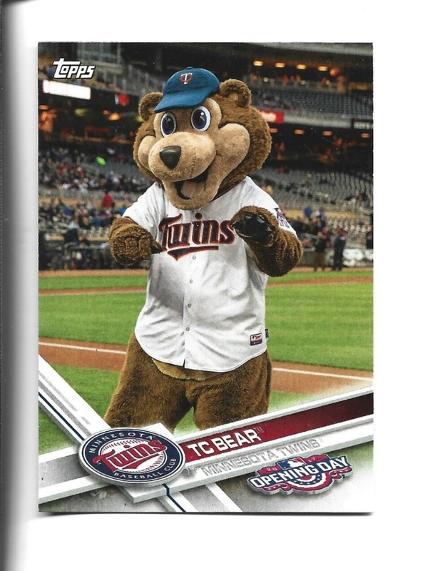2017 Topps Opening Day #M-6 TC Bear mascot card, Minnesota Twins
