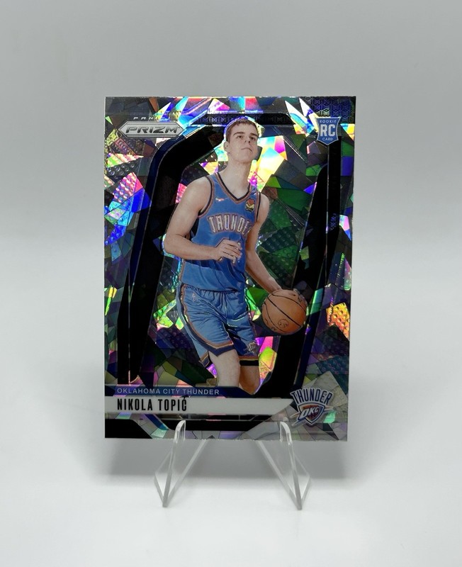 2024-25 Panini Prizm – Nikola Topic Cracked Ice Prizm #230 Thunder RC Topić