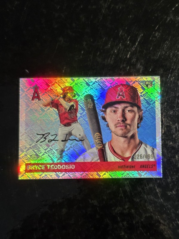 2025 Topps Chrome Platinum Anniversary Bryce Teodosio Topps Logo Refractor/499