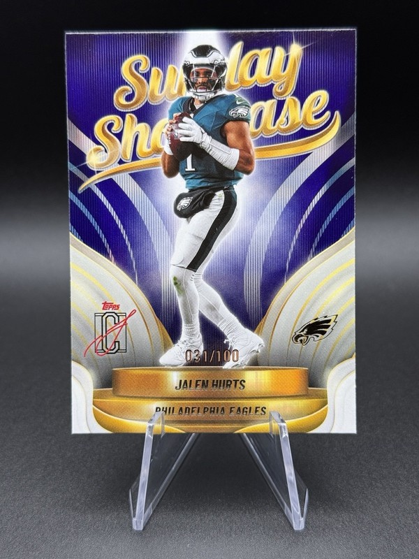 NEW 2025 Topps Signature Class Jalen Hurts #SS-8 Sunday Showcase /100