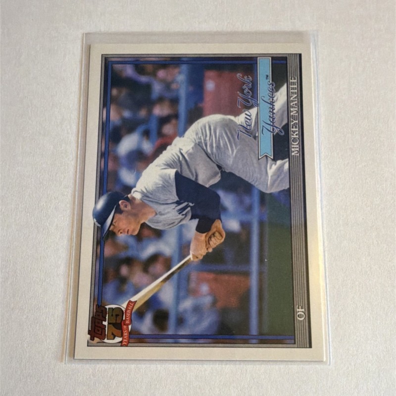 2026 Topps 75th Anniversary Issue Mickey Mantle T91-48 New York Yankees