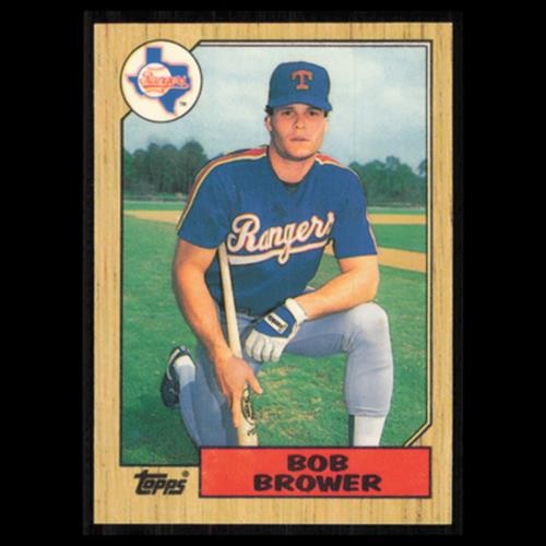 Bob Brower #10T 1987 Tiffany Topps Traded Texas Rangers Baseball Card MLB NM