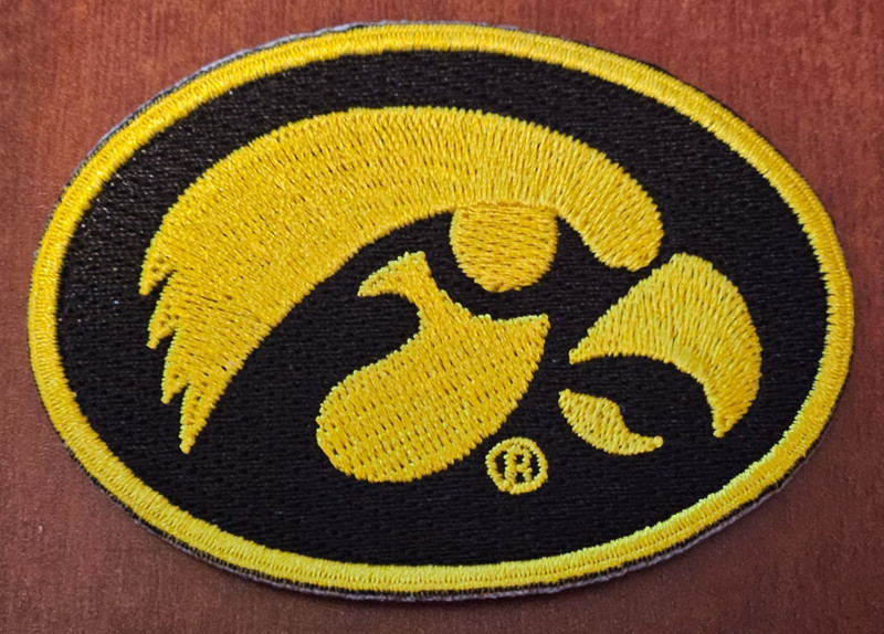 Iowa Hawkeyes High Quality 3” Iron On Embroidered Patch FREE Shipping!!!!