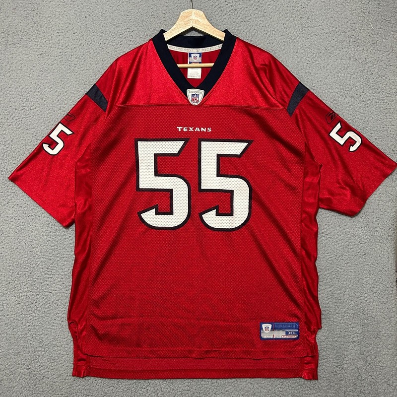Vintage Y2K Houston Texans #55 Jamie Sharper Reebok Jersey Men XL Red NFL