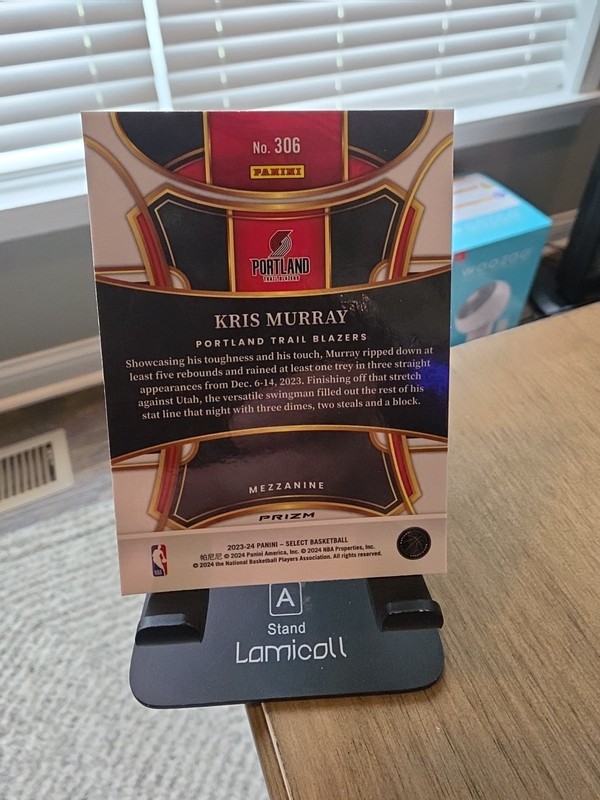 2023-24 Panini Select - Kris Murray #306 Tiger Stripes Prizm (RC) gallery