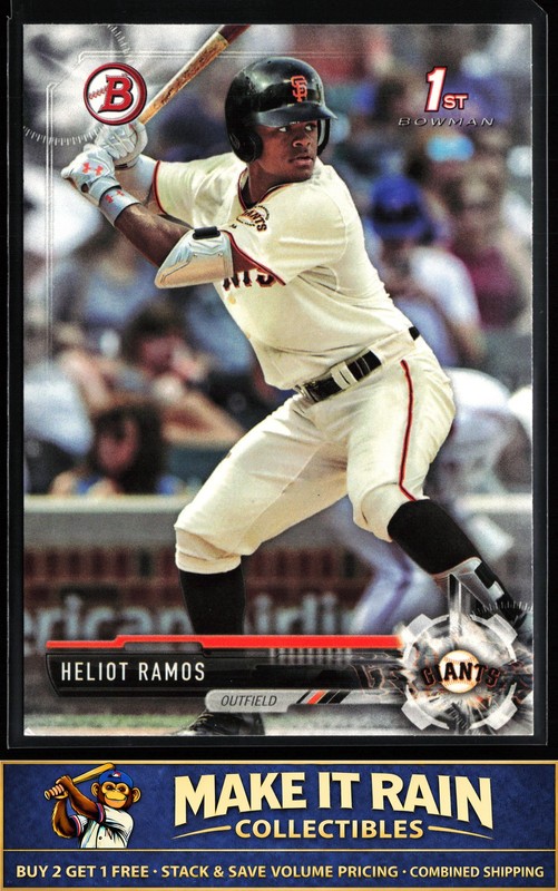 Heliot Ramos 1st 2017 Bowman Draft #BD-12 San Francisco Giants