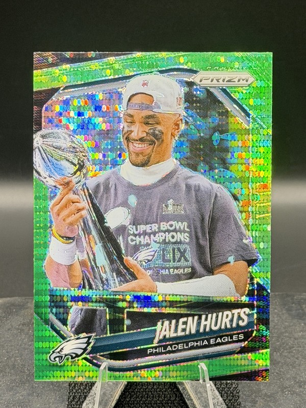 2025 Panini Prizm- Jalen Hurts #228 Neon Green Pulsar Prizm