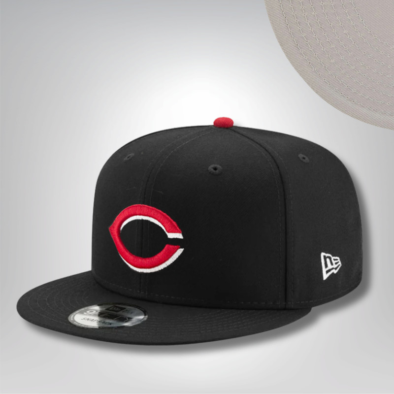 New Era MLB Cincinnati Reds 9FIFTY Snapback Hat Cap black Adjustable