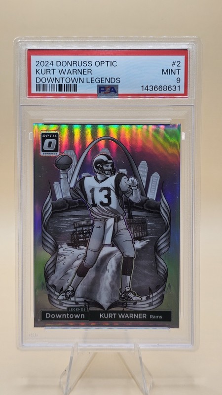 2024 Donruss Optic Downtown Legends #2 Kurt Warner HOF SSP CASE HIT PSA 9 MINT