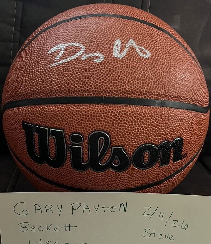 Gary Payton Supersonics Signed Wilson Authentic Basketball