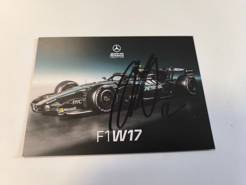 Kimi Antonelli SIGNED 2026 F1 Mercedes AMG Petronas Limited Card F1 W17 10×15