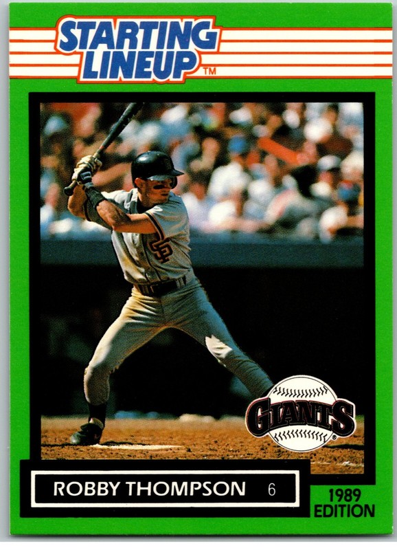 Robby Thompson 1989 Kenner Startling Lineup (SLU) Card Only San Francisco Giants
