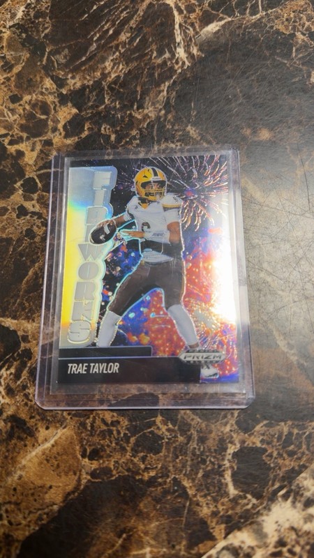 Panini Prizm Black Football 2025 Trae Taylor Fireworks Insert #6