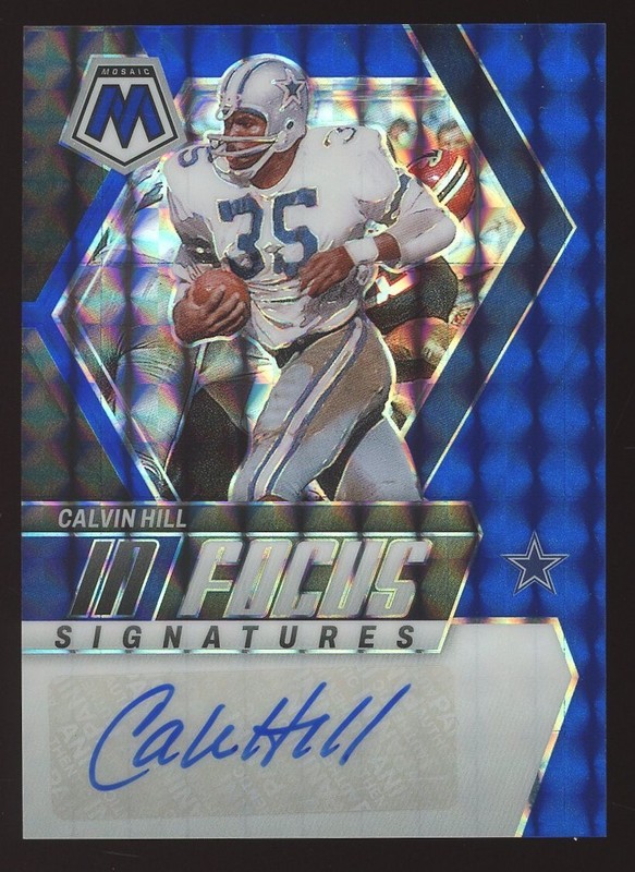 2024 Panini Mosaic In Focus Signatures Blue Calvin Hill Auto /99 (S02B)