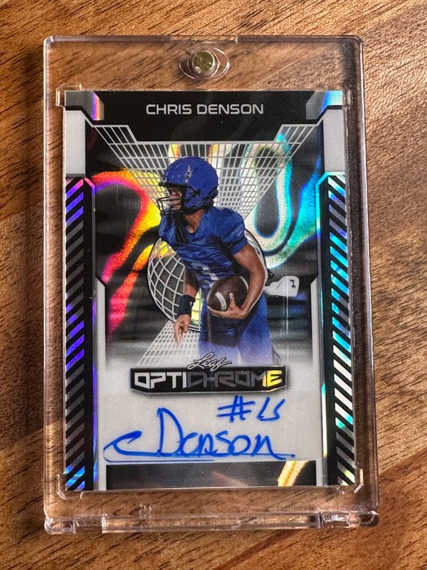 2025 Leaf Optichrome #BA-CD1 Chris Denson /10 Autographs Lava Silver Clemson