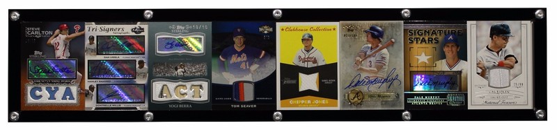 8 Cards Side By Side no dividers Display Card Case, Holds Cards 180pt or less