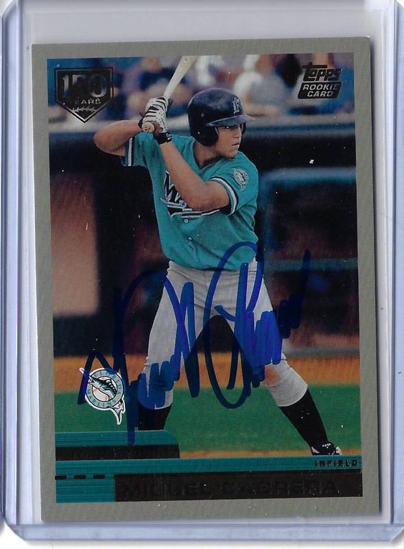 Miguel Cabrera Autographed 2019 Topps Iconic Card Reprints 150th Anniversary Car