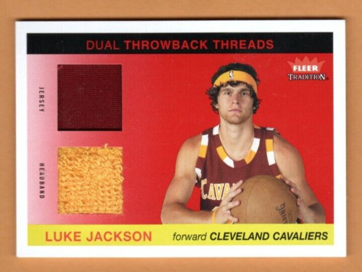 2004 Fleer Dual Throwback Threads Luke Jackson – Cavilers Jersey Combo, 12/25!