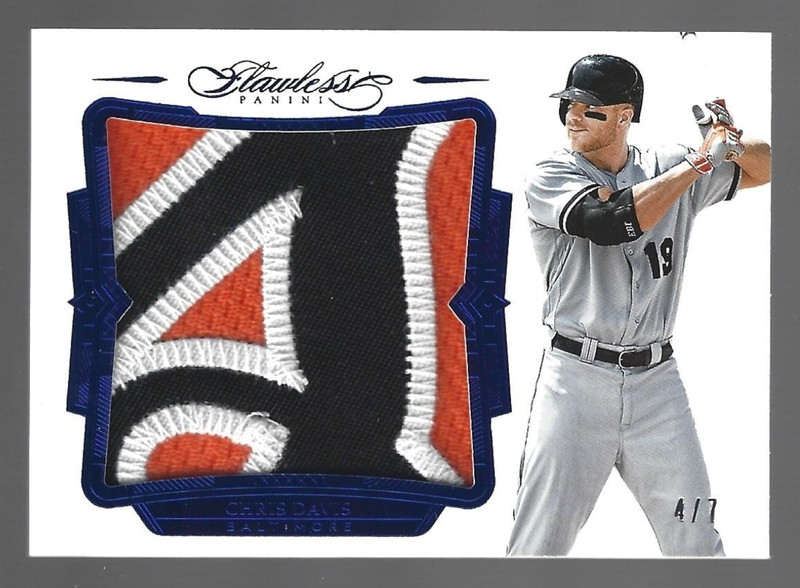 Chris Davis 2017 Panini Flawless Memorabilia Jumbo Patch 4/7