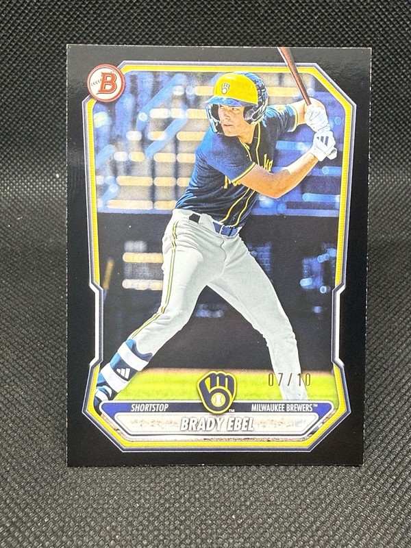 2026 Bowman Brady Ebel Black /10 Milwaukee Brewers BP-142